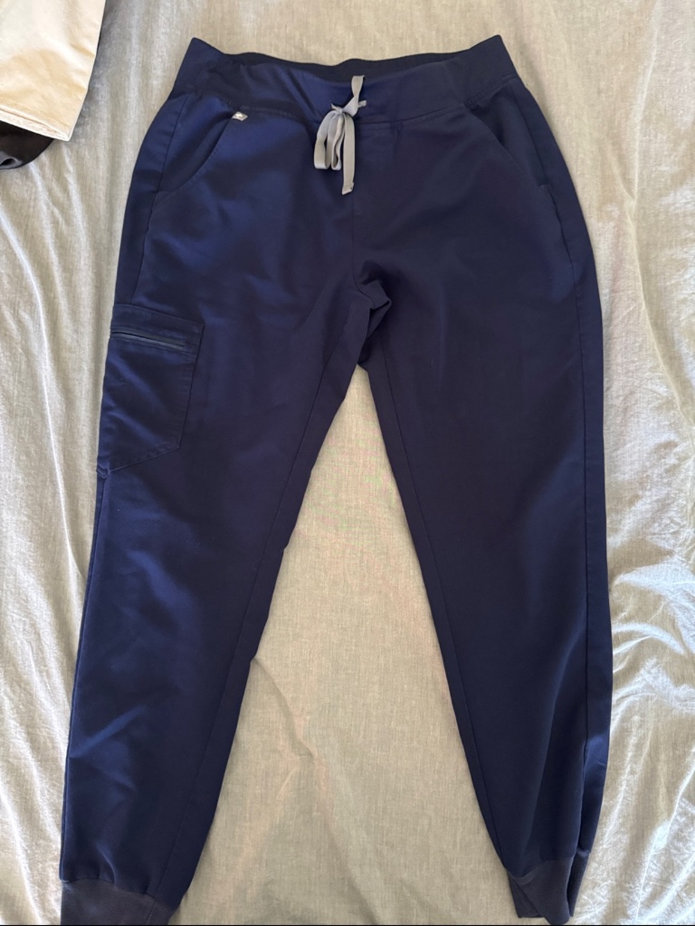 Unisex Figs Navy Jogger Pants with Drawstring